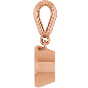 14K Rose Gold 7 mm Round Charm/Pendant Mounting – image 6