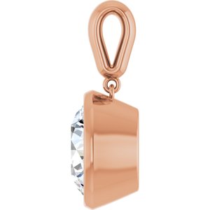 14K Rose Gold 12 mm Round Charm/Pendant Mounting – image 5