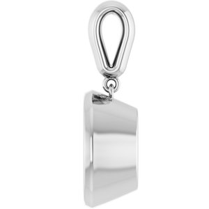 10K White Gold 12 mm Round Charm/Pendant Mounting – image 6