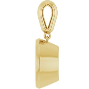 10K Yellow Gold 12 mm Round Charm/Pendant Mounting – image 6