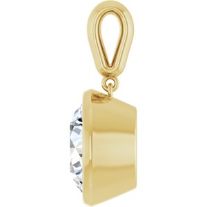 10K Yellow Gold 12 mm Round Charm/Pendant Mounting – image 5