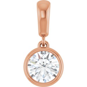 18K Rose Gold 5.8 mm Round Charm/Pendant Mounting
