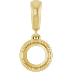 10K Yellow Gold 5.8 mm Round Charm/Pendant Mounting – image 2