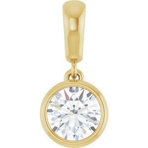 10K Yellow Gold 5.8 mm Round Charm/Pendant Mounting