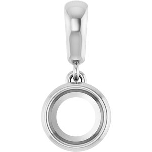 Sterling Silver 5.8 mm Round Charm/Pendant Mounting – image 2