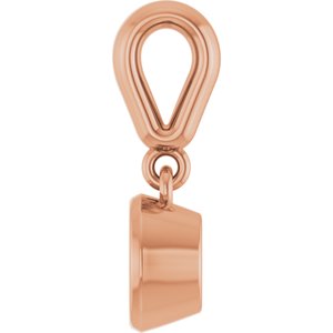 10K Rose Gold 4.8 mm Round Charm/Pendant Mounting – image 6