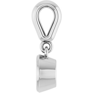 18K White Gold 4.8 mm Round Charm/Pendant Mounting – image 6