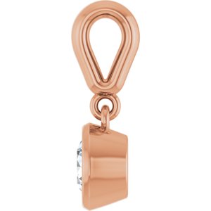 10K Rose Gold 4.8 mm Round Charm/Pendant Mounting – image 5
