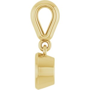 18K Yellow Gold 4.8 mm Round Charm/Pendant Mounting – image 6