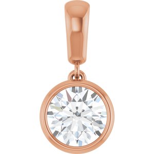 18K Rose Gold 7 mm Round Charm/Pendant Mounting