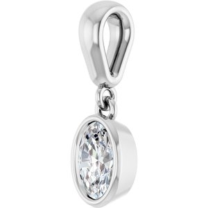 Sterling Silver 6x4 mm Oval Charm/Pendant Mounting – image 3