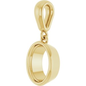 18K Yellow Gold 8x6 mm Oval Charm/Pendant Mounting – image 4