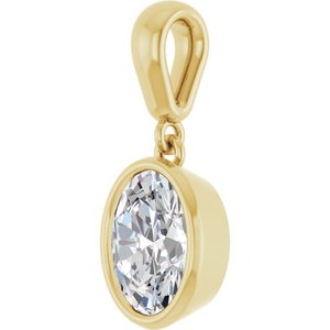 10K Yellow Gold 8x6 mm Oval Charm/Pendant Mounting – image 3