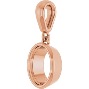 18K Rose Gold 8x6 mm Oval Charm/Pendant Mounting – image 4
