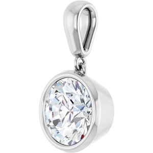 14K White Gold 8.8 mm Round Charm/Pendant Mounting – image 3