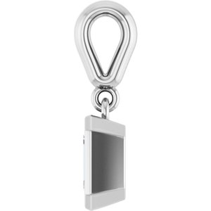 Platinum 6x4 mm Emerald Charm/Pendant Mounting – image 5