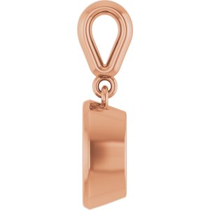10K Rose Gold 8x6 mm Oval Charm/Pendant Mounting – image 6