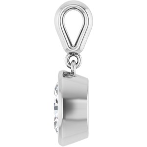 10K White Gold 8x6 mm Oval Charm/Pendant Mounting – image 5