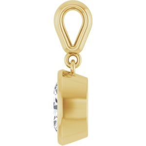 14K Yellow Gold 8x6 mm Oval Charm/Pendant Mounting – image 5