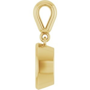 14K Yellow Gold 8x6 mm Oval Charm/Pendant Mounting – image 6