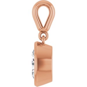 10K Rose Gold 8x6 mm Oval Charm/Pendant Mounting – image 5