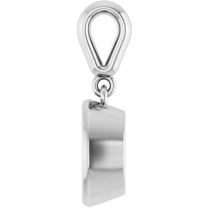 10K White Gold 8x6 mm Oval Charm/Pendant Mounting – image 6