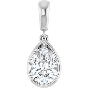 Continuum Sterling Silver 9x6 mm Pear Charm/Pendant Mounting
