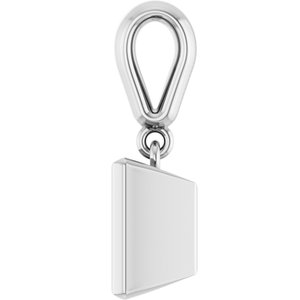 Continuum Sterling Silver 6.5x6.5 mm Square Charm/Pendant Mounting – image 6