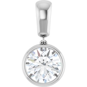 Sterling Silver 9 mm Round Charm/Pendant Mounting