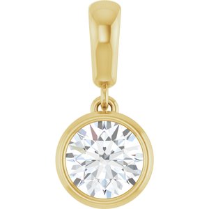 10K Yellow Gold 6 mm Round Charm/Pendant Mounting