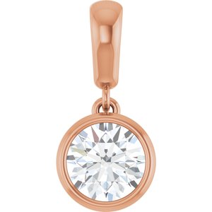 18K Rose Gold 6 mm Round Charm/Pendant Mounting