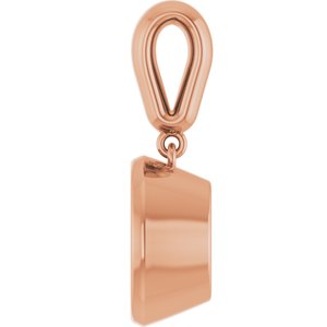 14K Rose Gold 10 mm Round Charm/Pendant Mounting – image 6