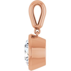 14K Rose Gold 10 mm Round Charm/Pendant Mounting – image 5