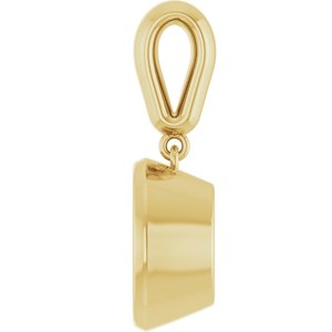 18K Yellow Gold 10 mm Round Charm/Pendant Mounting – image 6