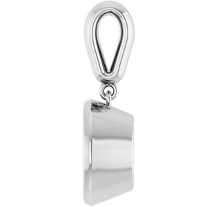 14K White Gold 10 mm Round Charm/Pendant Mounting – image 6