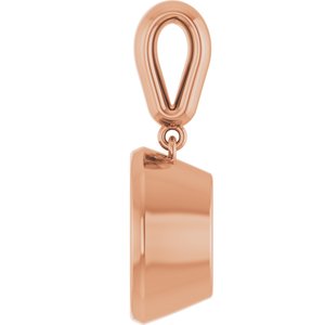 18K Rose Gold 11 mm Round Charm/Pendant Mounting – image 6