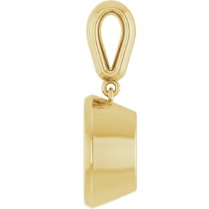 18K Yellow Gold 11 mm Round Charm/Pendant Mounting – image 6