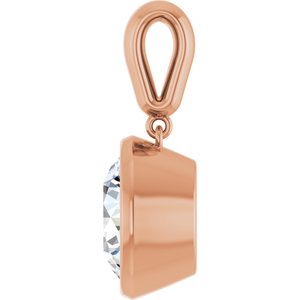 18K Rose Gold 11 mm Round Charm/Pendant Mounting – image 5