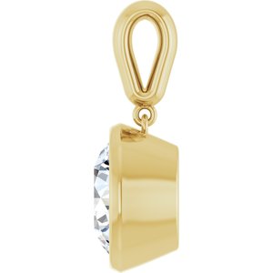 18K Yellow Gold 11 mm Round Charm/Pendant Mounting – image 5