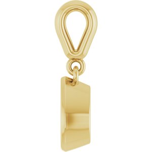 18K Yellow Gold 7x5 mm Pear Charm/Pendant Mounting – image 6