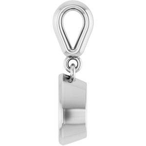 18K White Gold 7x5 mm Pear Charm/Pendant Mounting – image 6
