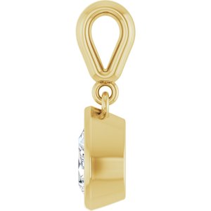 10K Yellow Gold 7x5 mm Pear Charm/Pendant Mounting – image 5