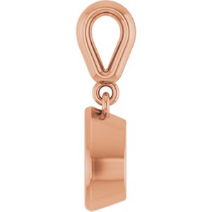 18K Rose Gold 7x5 mm Pear Charm/Pendant Mounting – image 6