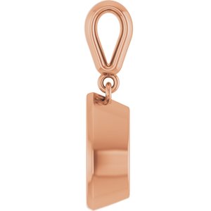 10K Rose Gold 10x7 mm Pear Charm/Pendant Mounting – image 6