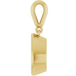 14K Yellow Gold 10x7 mm Pear Charm/Pendant Mounting – image 6