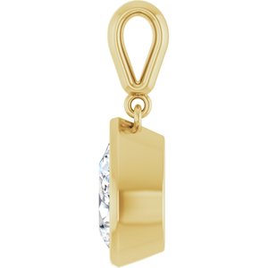 14K Yellow Gold 10x7 mm Pear Charm/Pendant Mounting – image 5