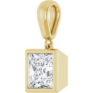 10K Yellow Gold 6.5x6.5 mm Square Charm/Pendant Mounting – image 3