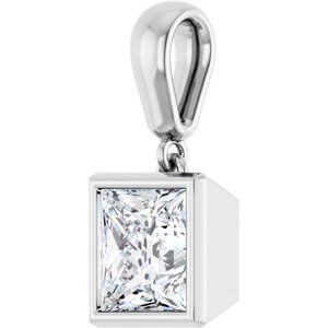 Platinum 6.5x6.5 mm Square Charm/Pendant Mounting – image 3