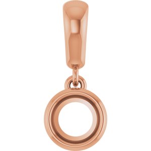 10K Rose Gold 4.8 mm Round Charm/Pendant Mounting – image 2