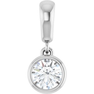 Sterling Silver 4.8 mm Round Charm/Pendant Mounting